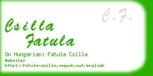 csilla fatula business card